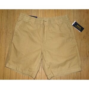 MENS POLO RALPH LAUREN SZ MED CLASSIC FIT 8" PREPSTER SHORTS~TAN~NWT